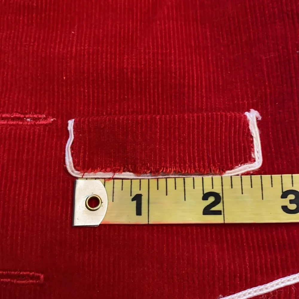 Vintage Buttons & Red corduroy Unisex Childs Vest